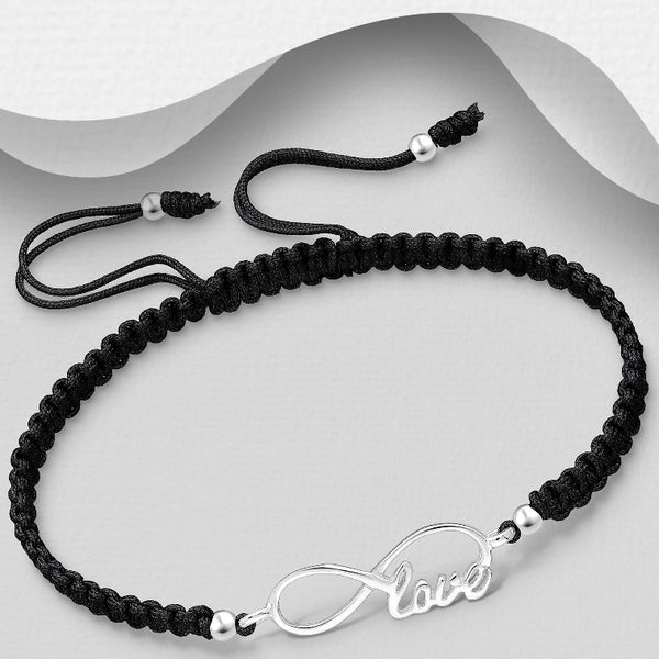 Sterling Silver Infinity Thread Bracelet