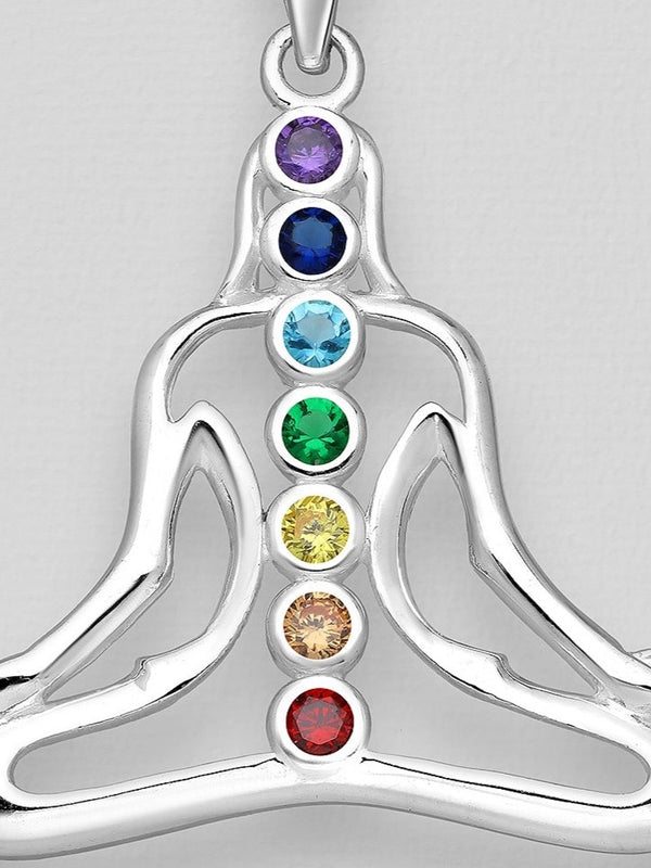 Sterling Silver Chakra Pendant Necklace