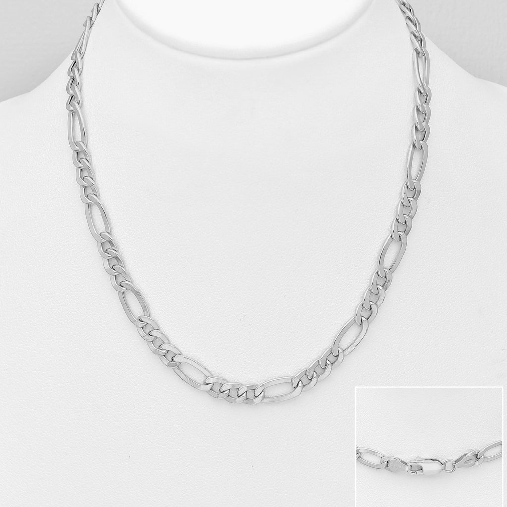 Sterling Silver Figaro Chain