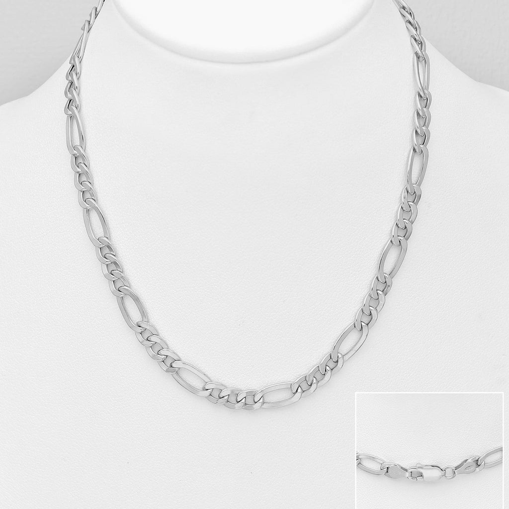 Sterling Silver Figaro Chain