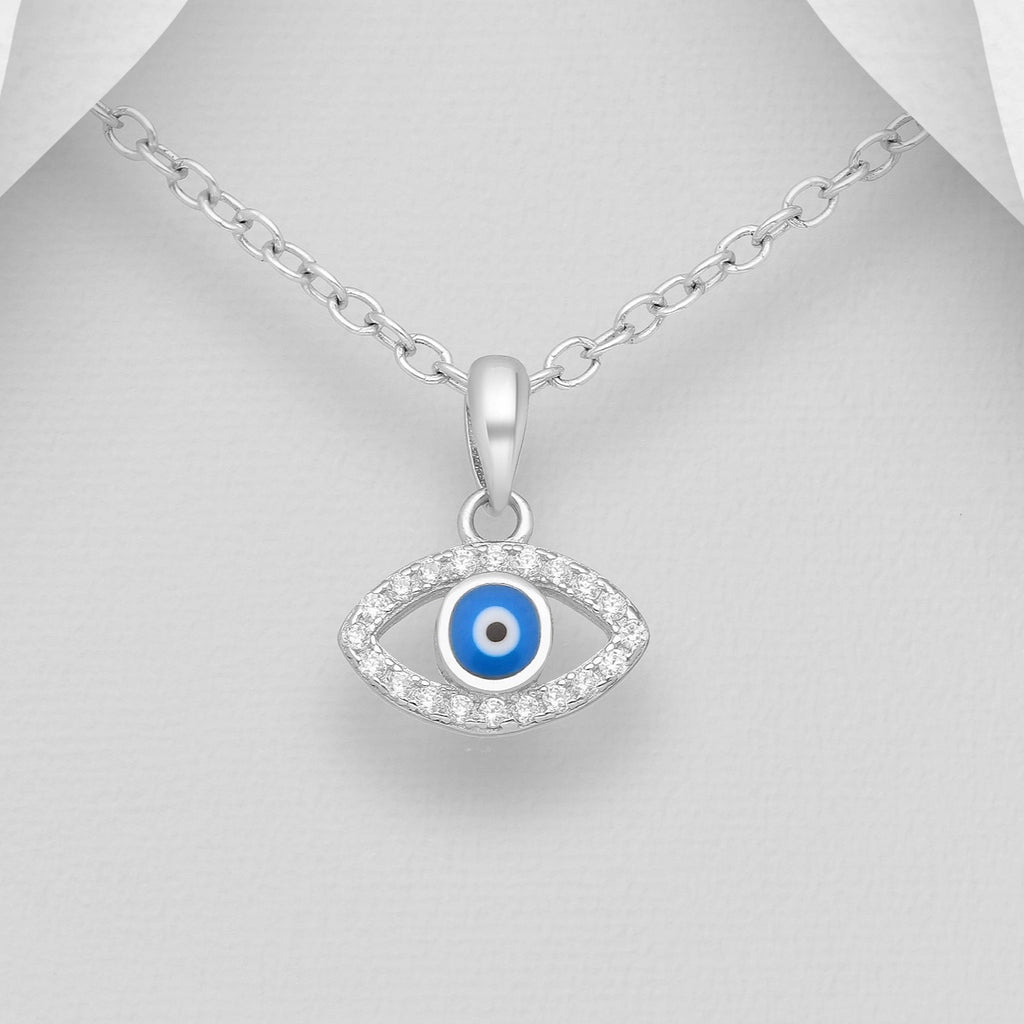 Sterling Silver All-seeing Eye Pendant Necklace