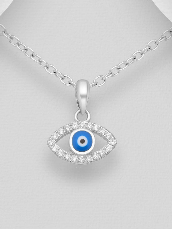 Sterling Silver All-seeing Eye Pendant Necklace