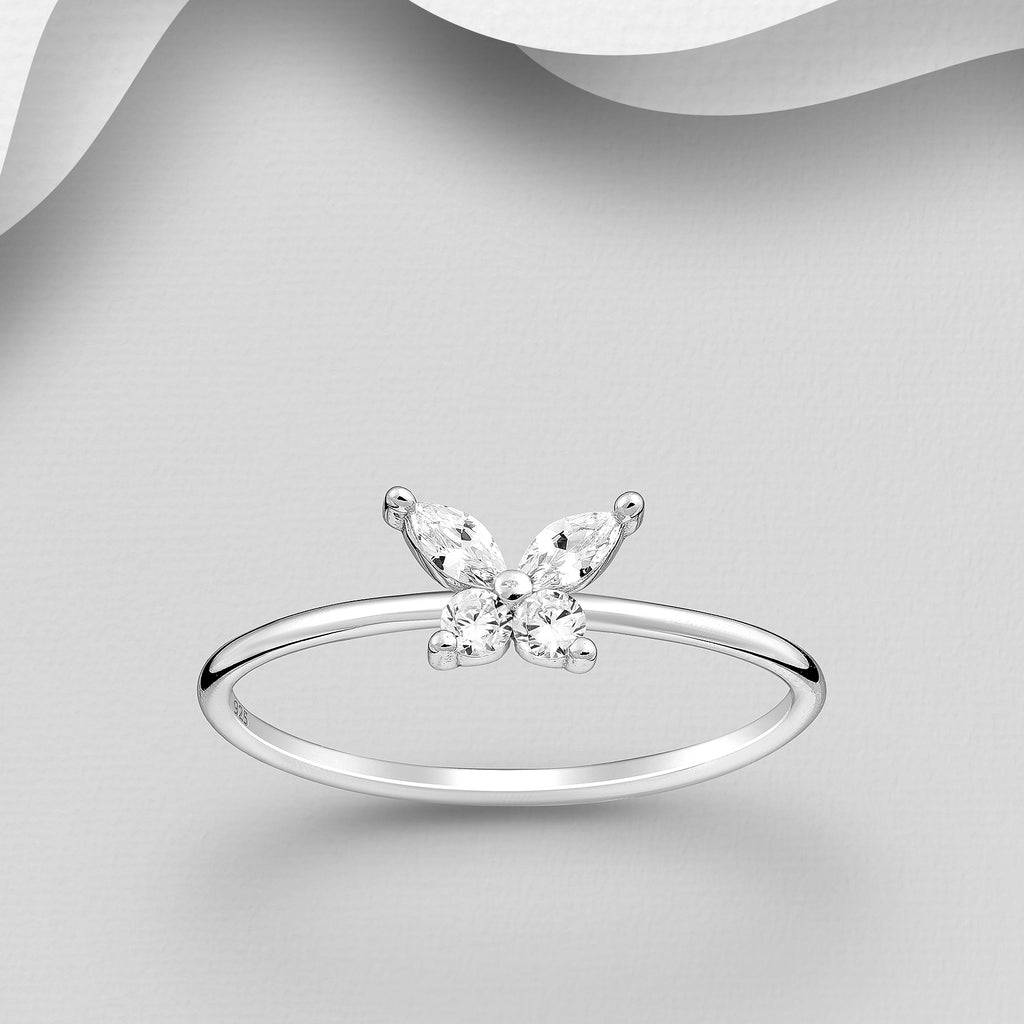 Sterling Silver Butterfly Ring