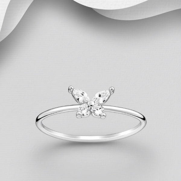 Sterling Silver Butterfly Ring