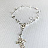 Sterling Silver Rosary Bracelet