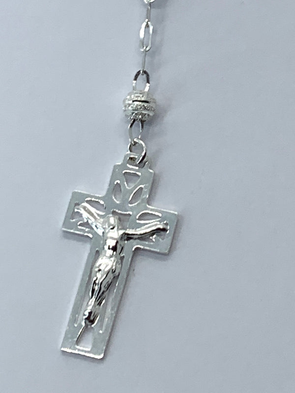 Sterling Silver Rosary Bracelet