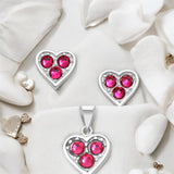 Sparkling Heart Jewelry Set