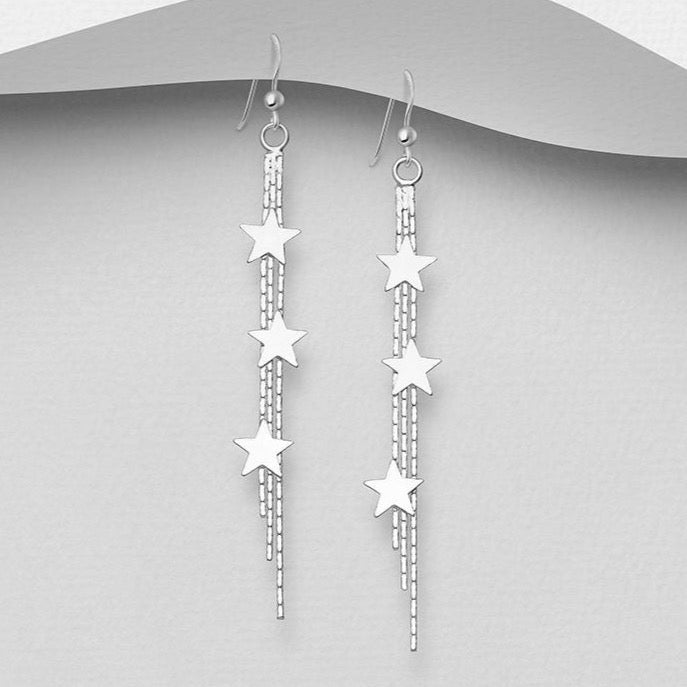 Sterling Silver Star Earrings