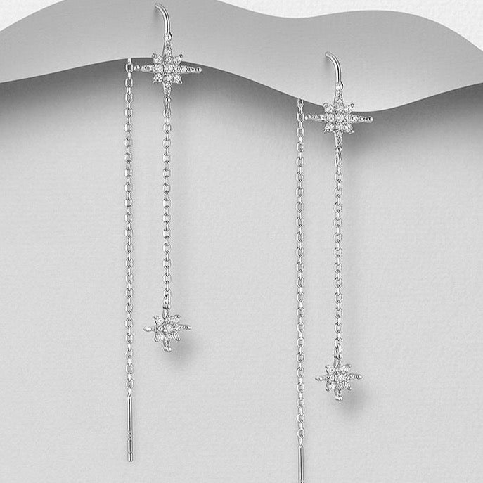 Sterling Silver Star Earrings