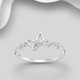 Sterling Silver Butterfly Ring