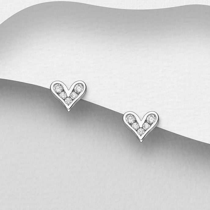 Sparkling Heart Earrings