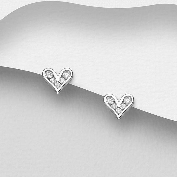 Sparkling Heart Earrings