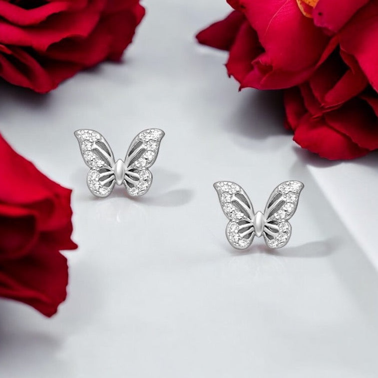 Sterling Silver Butterfly Earrings