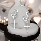 Cross & Infinity Hoop Earrings
