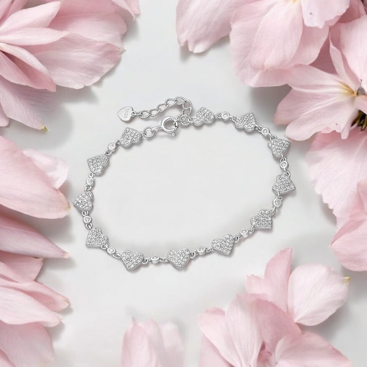 Sparkling Heart Bracelet