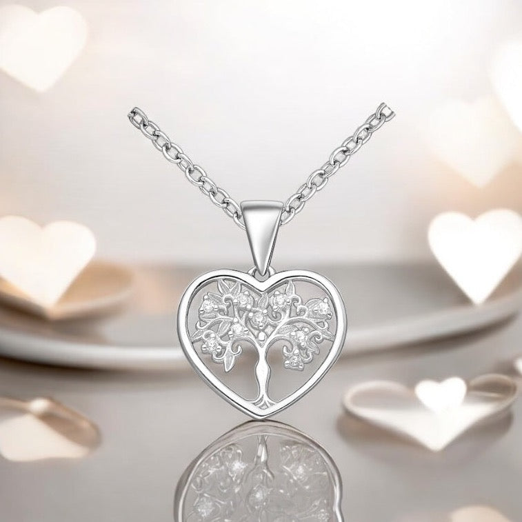 Sparkling Family Tree Pendant Necklace