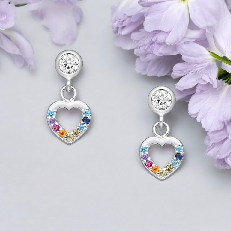 Colorful Heart Earrings