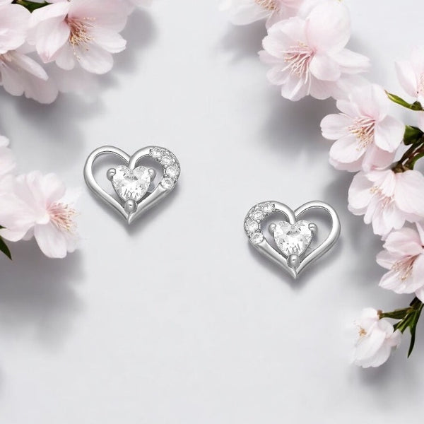 Sparkling Heart Earrings