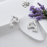 Sterling Silver Dolphin Earrings