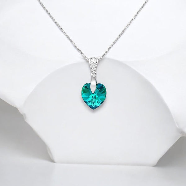 Fine Heart Austrian Crystal Pendant Necklace