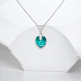 Fine Heart Austrian Crystal Pendant Necklace