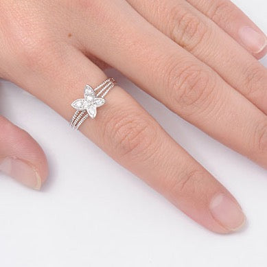 Sterling Silver Butterfly Ring