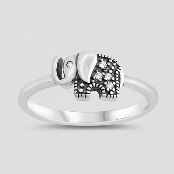Sterling Silver Elephant Ring