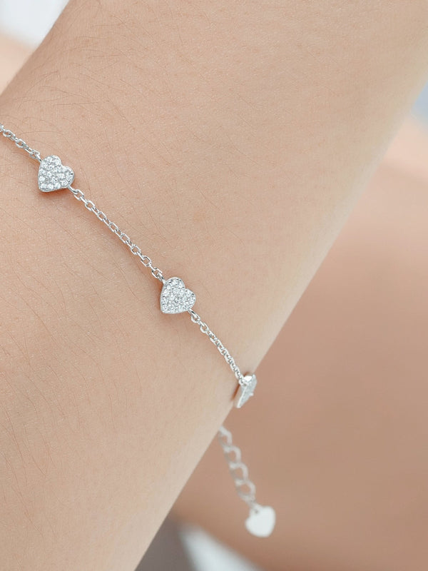 Sparkling Heart Bracelet