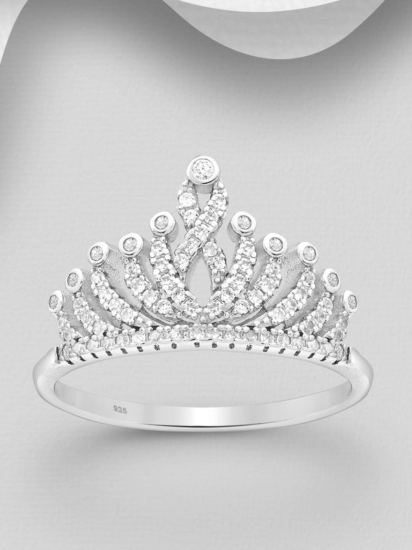 Sterling Silver Crown Ring