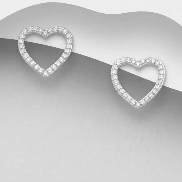 Sparkling Heart Earrings