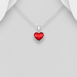 Fine Austrian Crystal Heart Pendant Necklace