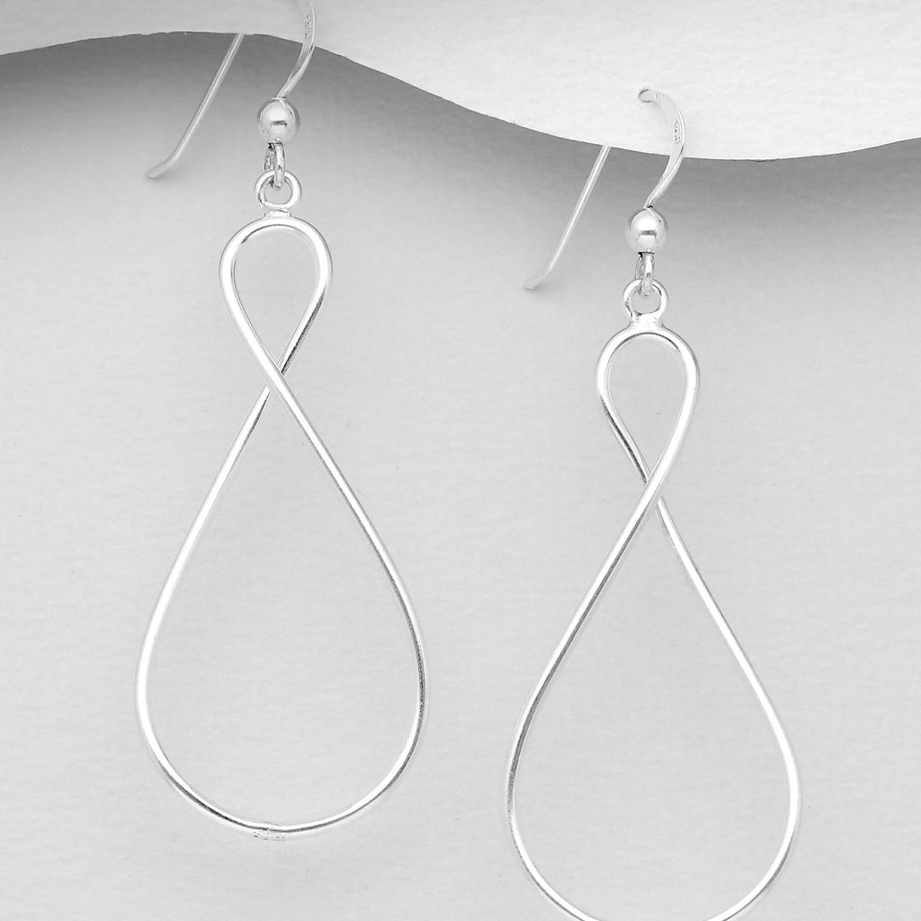 Sterling Silver Infinity Hook Earrings