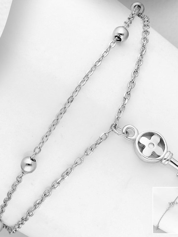 Sterling Silver Key Bracelet