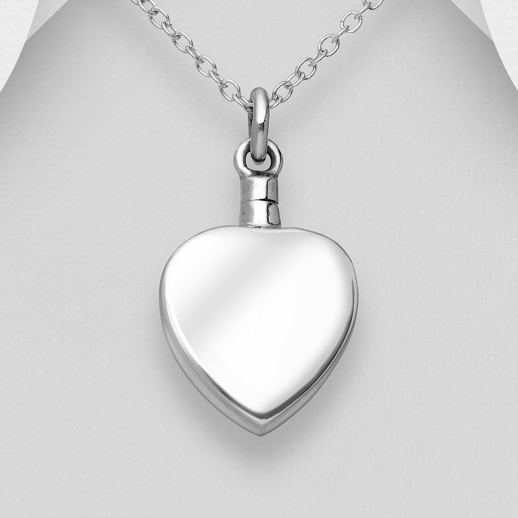 Sterling Silver Cremation Keepsake Pendant Necklace