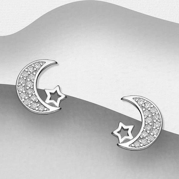Shine Moon and Star Earrings