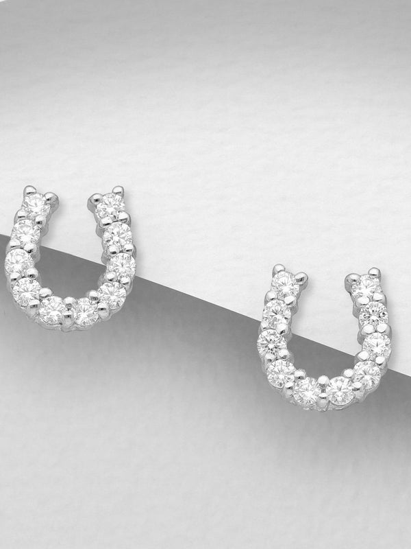Sparkling Horseshoe Earrings