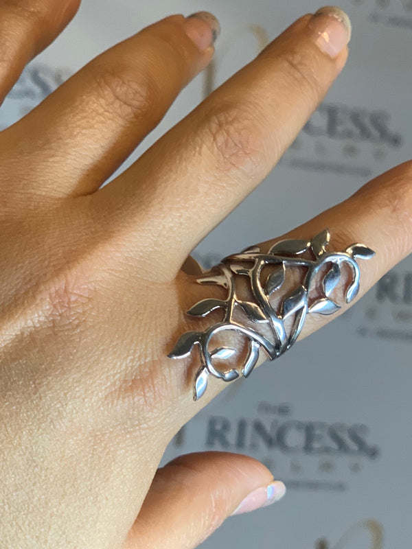 Sterling Silver Leaf Ring