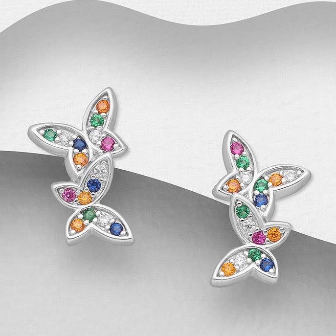 Sterling Silver Butterfly Earrings