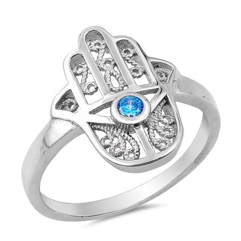 Sterling Silver Hamsa Ring