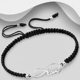 Sterling Silver Infinity Thread Bracelet