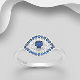 Sterling Silver Evil Eye Ring