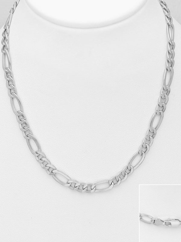 Sterling Silver Figaro Chain