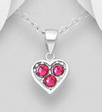 Heart Necklace and Earrings