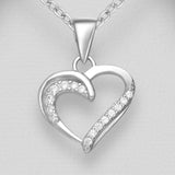 Sparkling Heart Pendant Necklace