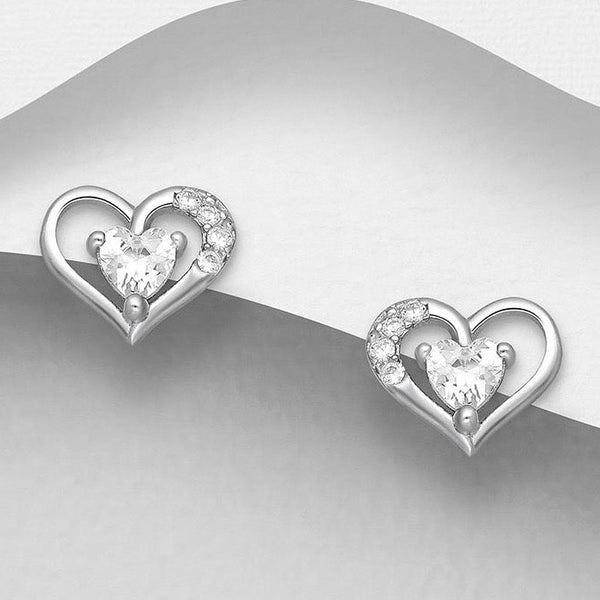 Sparkling Heart Earrings