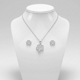 terling Silver Paw Jewelry Set