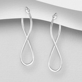 Sterling Silver Infinity Hoop Earrings.