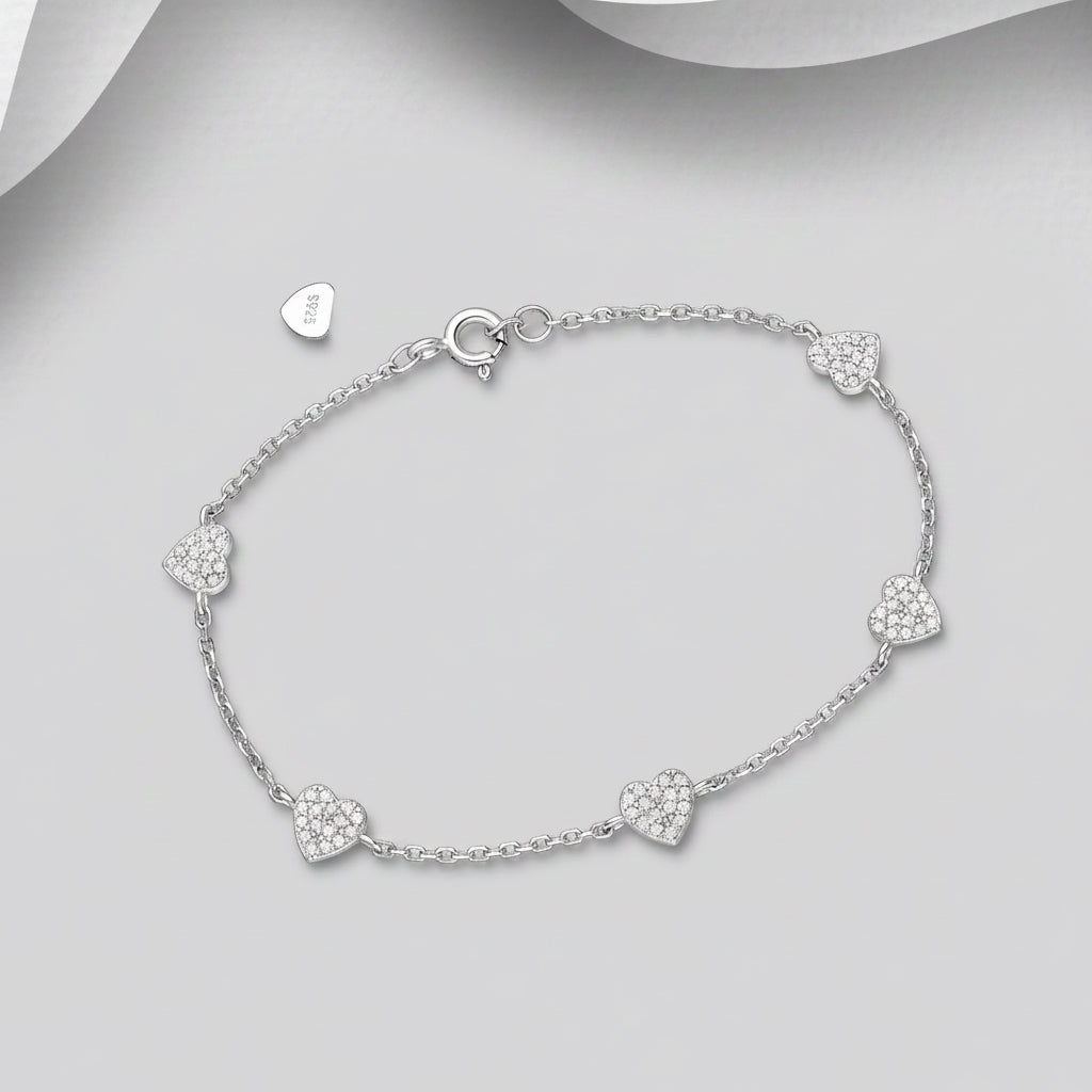 Sparkling Heart Bracelet