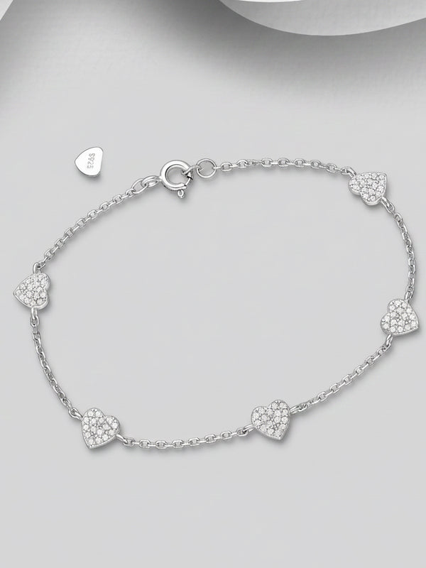 Sparkling Heart Bracelet