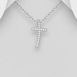 Sterling Silver Curved Cross Set